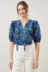 Ruya Floral Noche Tie Neck Blouse